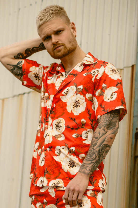 Festival Outfit Blouse Blossom Red